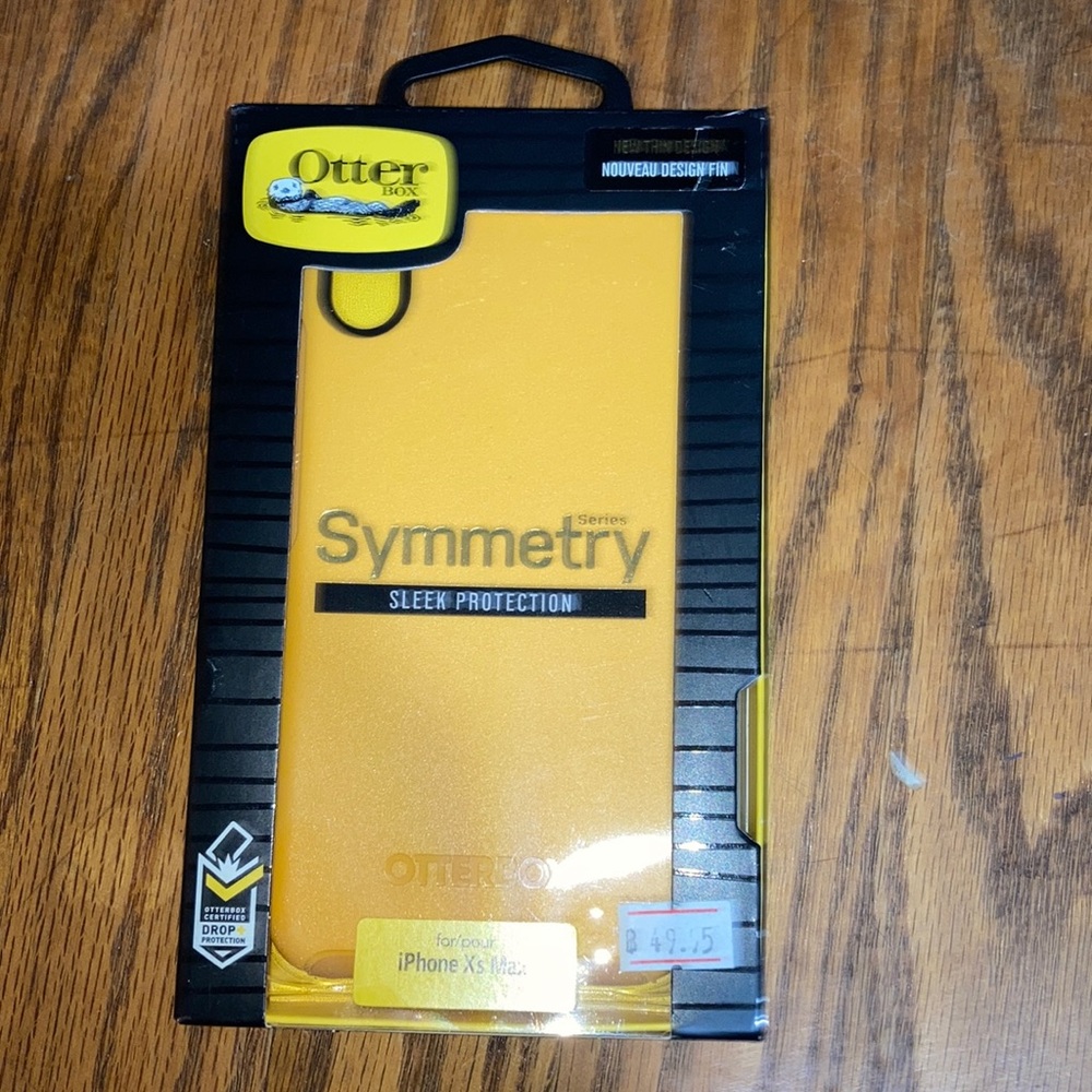 iPhone XS Max Yellow Orange Otterbox Symmetry Case